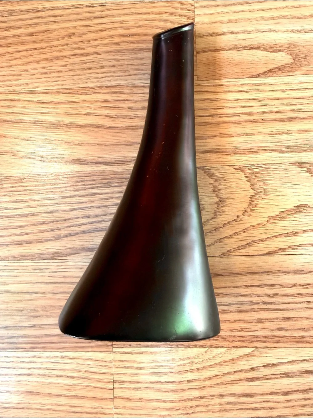 Japanese Ikebana Bronze Horn Vase